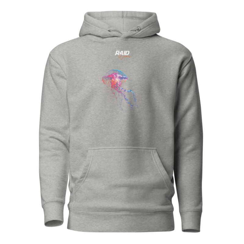 RAID Wear Jellyfish Front Print Hoodie – XL, Carbon Grey
