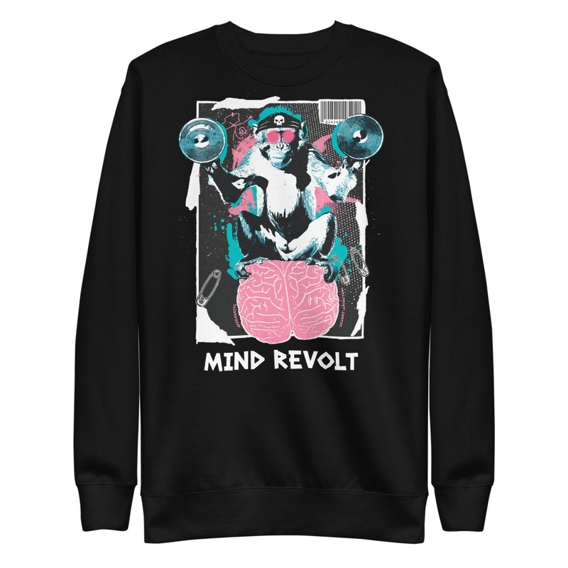 MIND REVOLT – Verrückte Pop-Art Statement Sweatshirt Leipzig