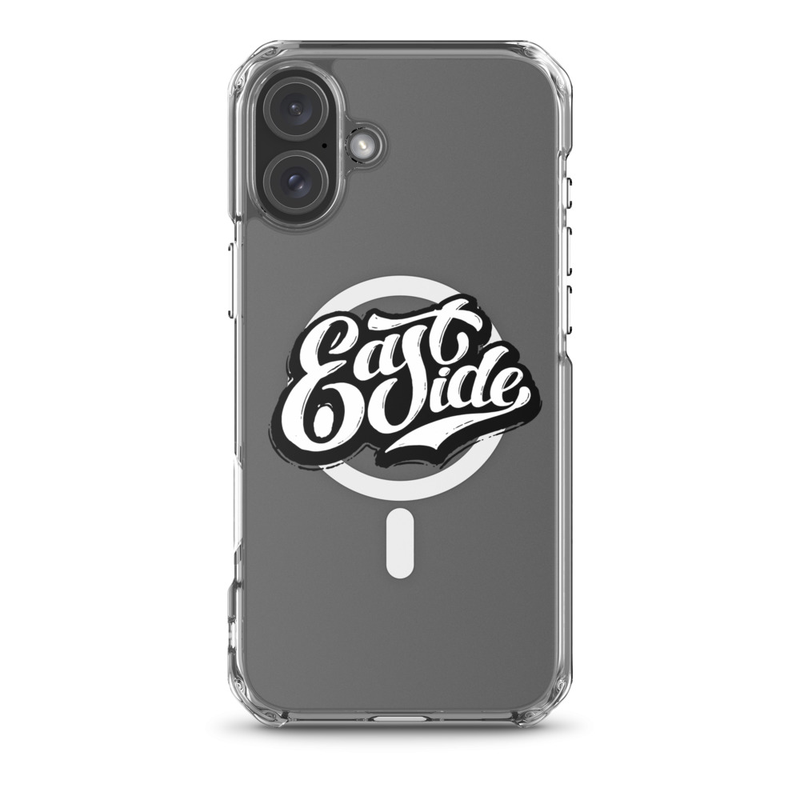 EastSide Dark Logo MagSafe® clear case for iPhone® – iPhone 16 Plus