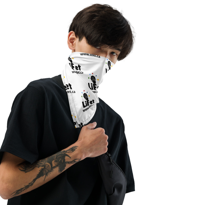 LiFet All-Over Print Bandana – M, White