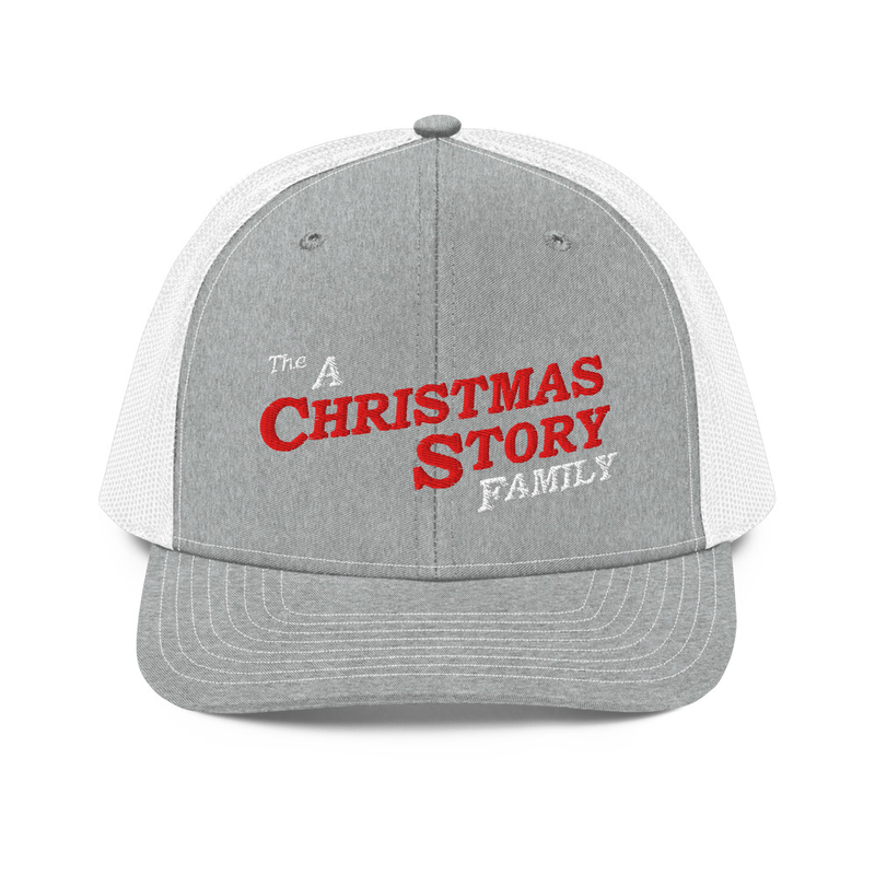 The A Christmas Story Family Trucker Cap – Classic Nostalgia Meets Everyday Style!  – One size, Heather Grey/White