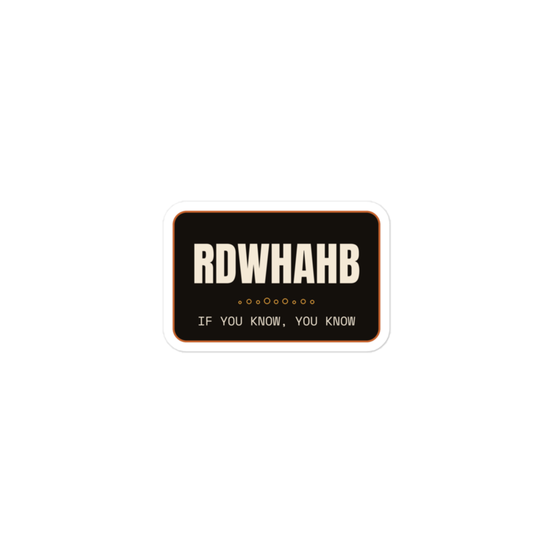 RDWHAHB Sticker mockup