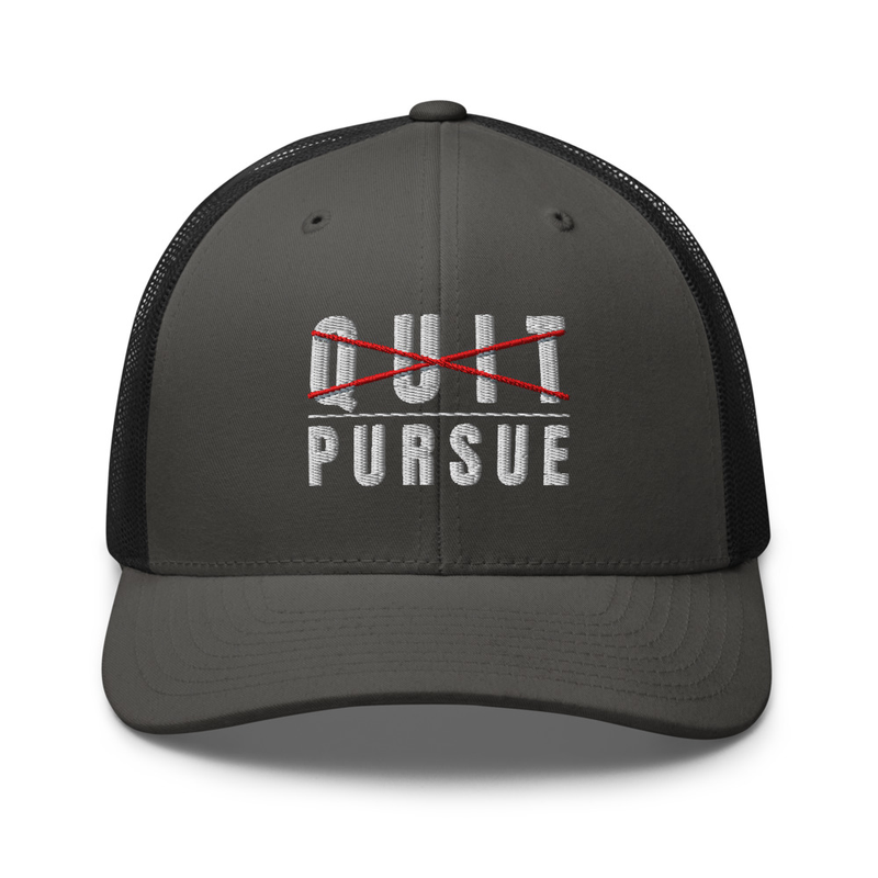 Mesh Quit/Pursue Trucker Hat
