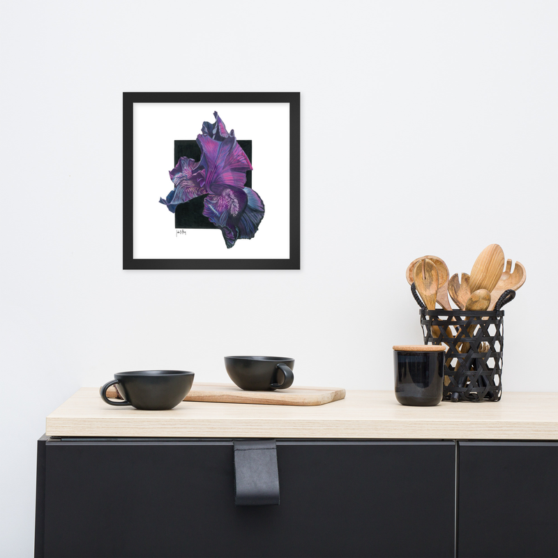 The Power Of Purple Framed Print – 12″×12″, Black