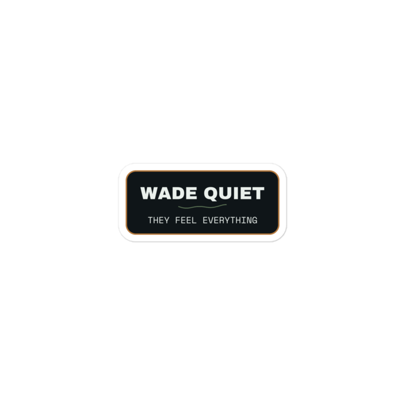 WADE QUIET Sticker mockup