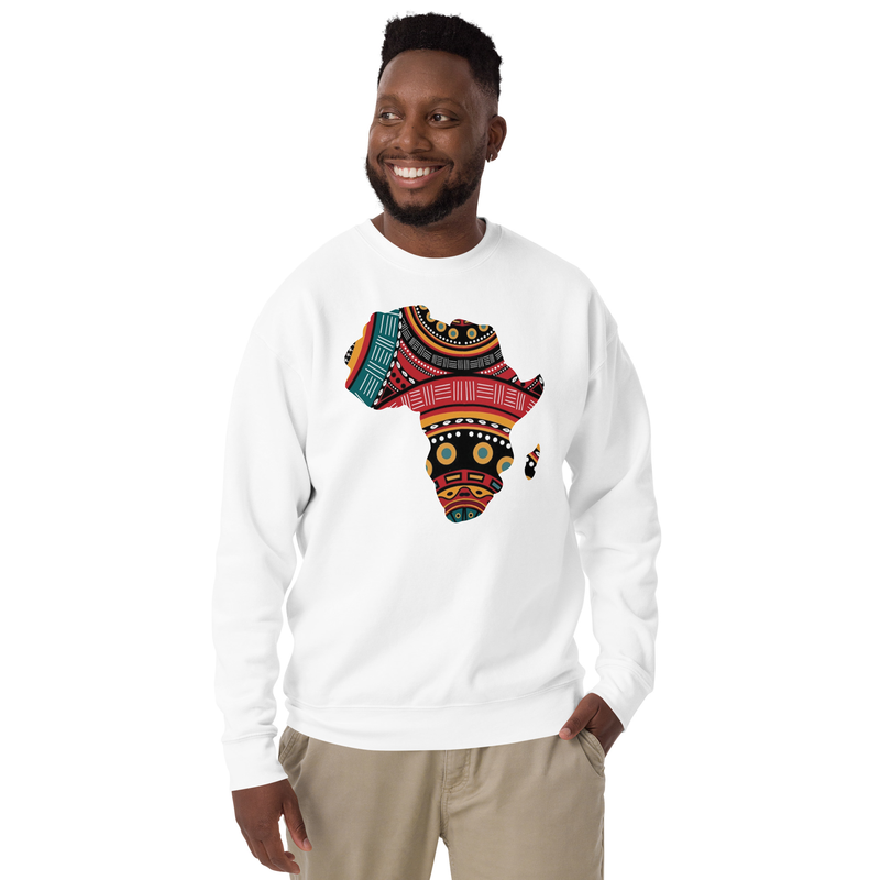 AFRIKA Unisex Premium Sweatshirt – 2XL, White