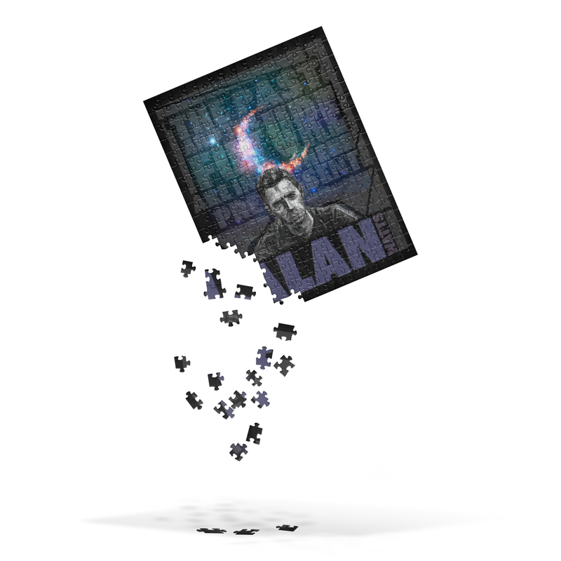 Alan Watts - The Past And The Future Are The Present - Jigsaw Puzzle - Alan, watts, alan watts, past, present, future, quotes, philosophy