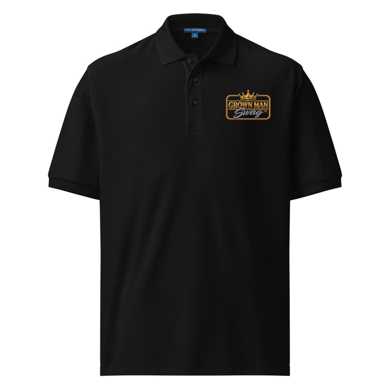 Grown Man Swag™ Embroidered Men's Premium Polo