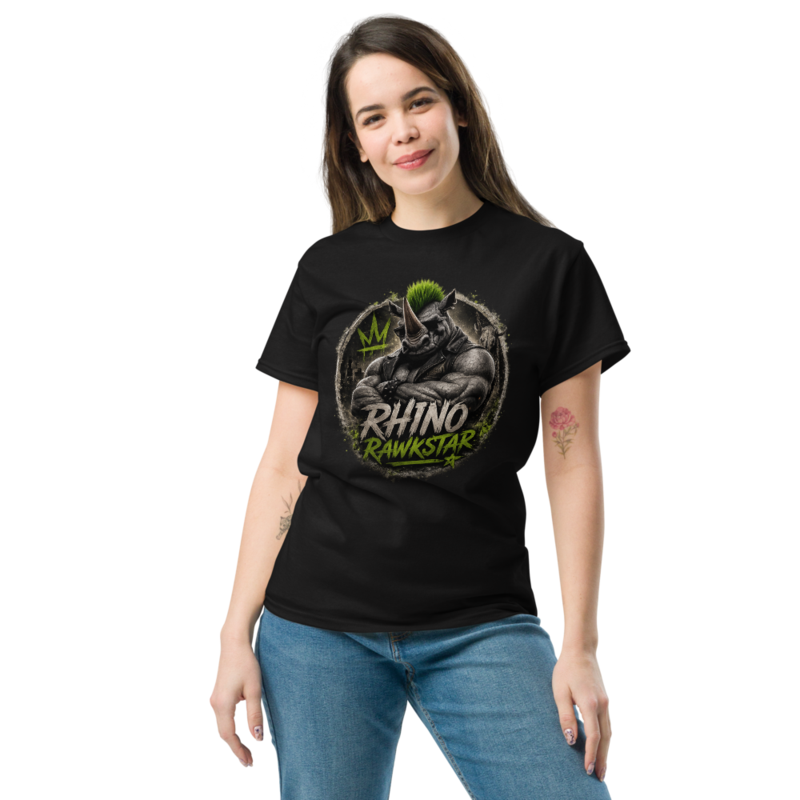 Rhino Rawkstar Emblem Classic Tee — Black / S