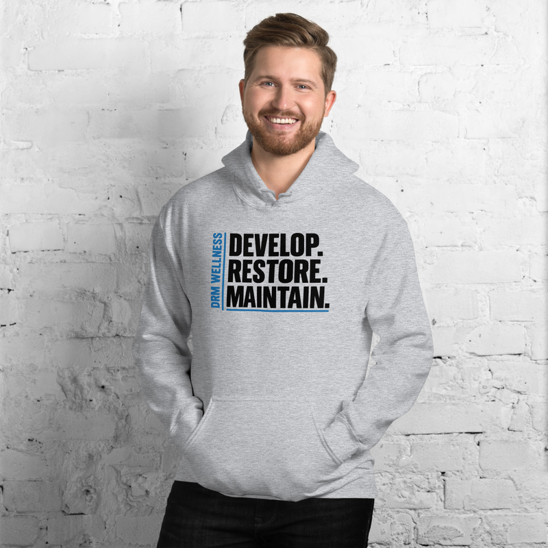 DRM Core Hoodie | Develop. Restore. Maintain.