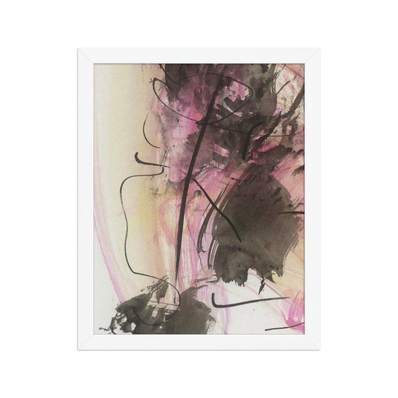 Perceptual Field 0068 – Almost a Figure – Framed Print – 11″×14″, White