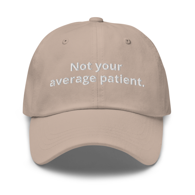 Not Your average patient hat. – One size, Stone