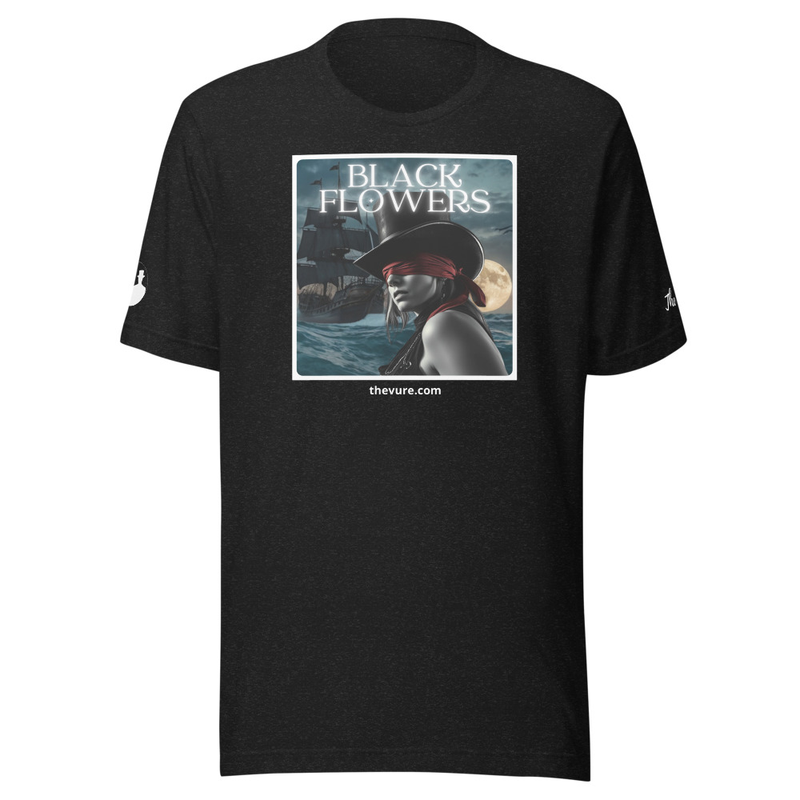 T-Shirt : BLACK FLOWERS