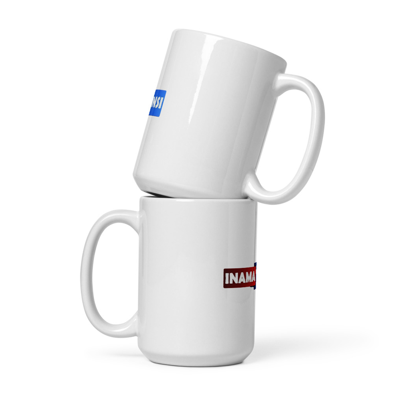 White glossy mug
