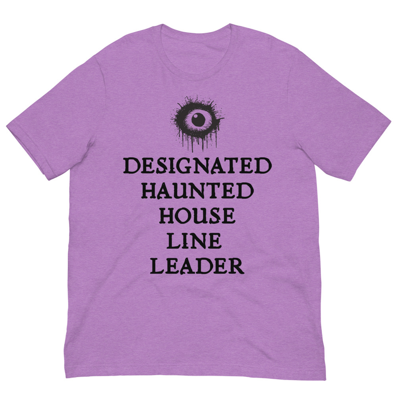 Haunted House Line Leader Tee – S, Heather Team Purple