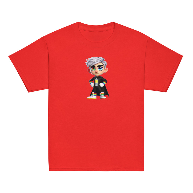 KP Youth classic tee – XS, Red