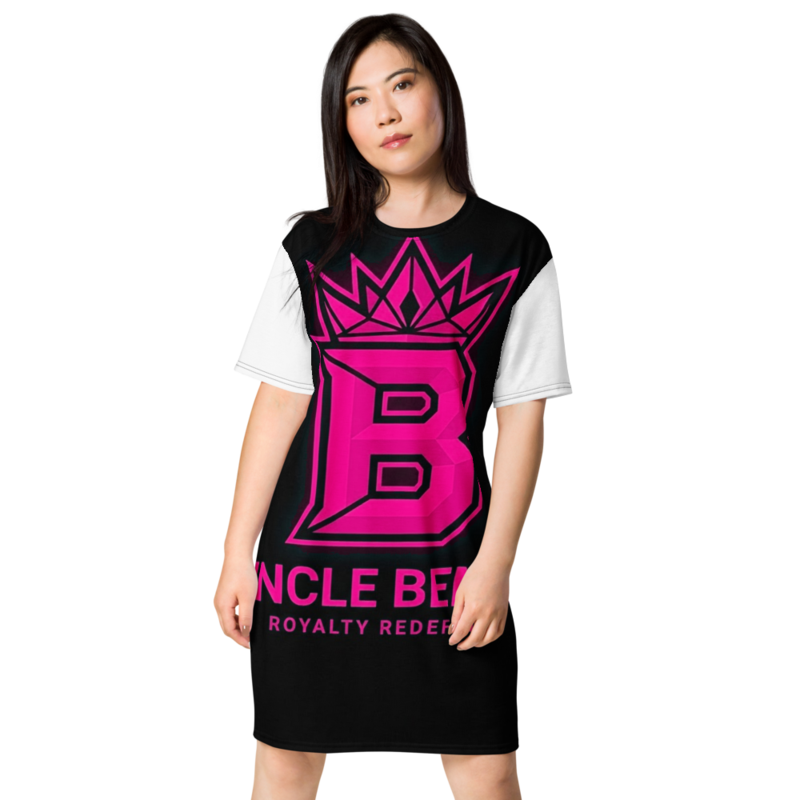 Uncle Benny ® All-Over T-Shirt Dress Neon Pink EST. 2020