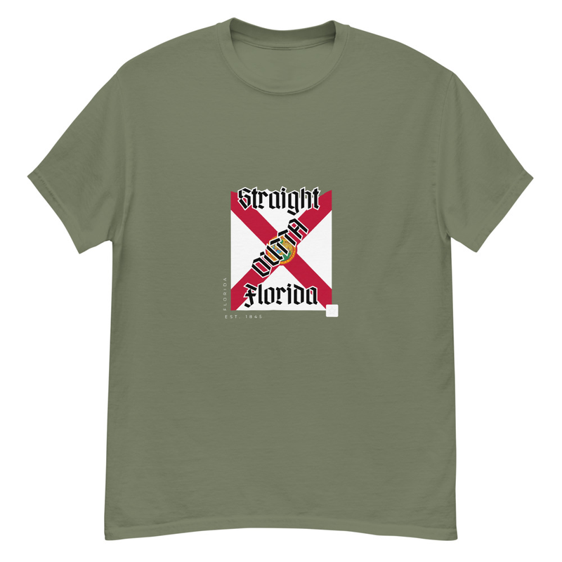 Straight Outta Florida - tee – S, Military Green