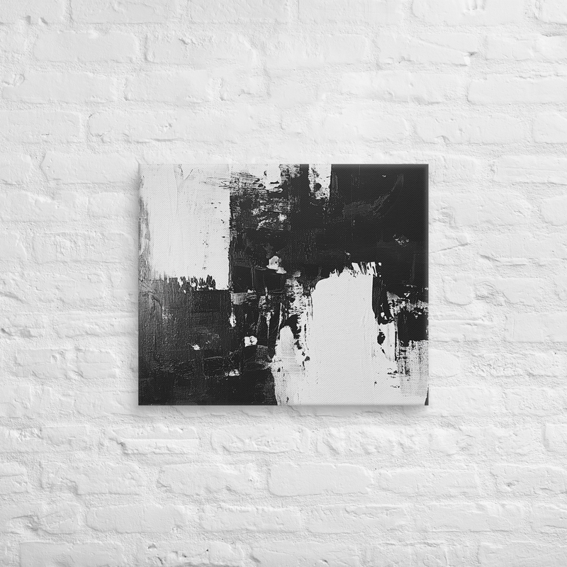 Black & White Contemporary Modern Wall Art on Canvas