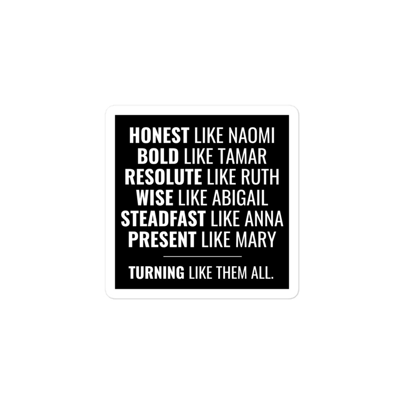 Honest like Naomi STICKER - Black Background