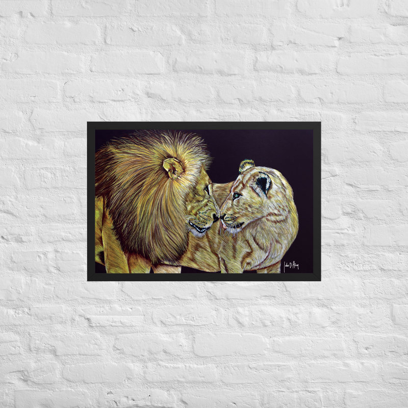 Love Story Framed Poster – 20″×30″, Black