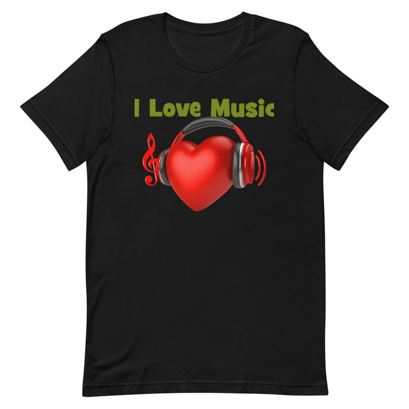 I Love Music Unisex t-shirt