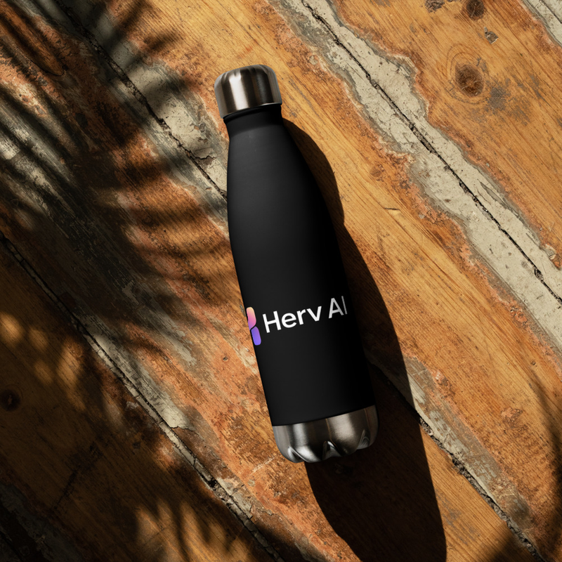Herv AI Stainless steel water bottle