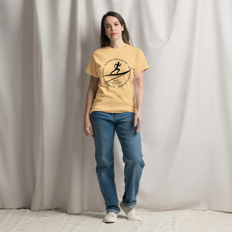 Running into Purpose Unisex classic tee – XL, Yellow Haze