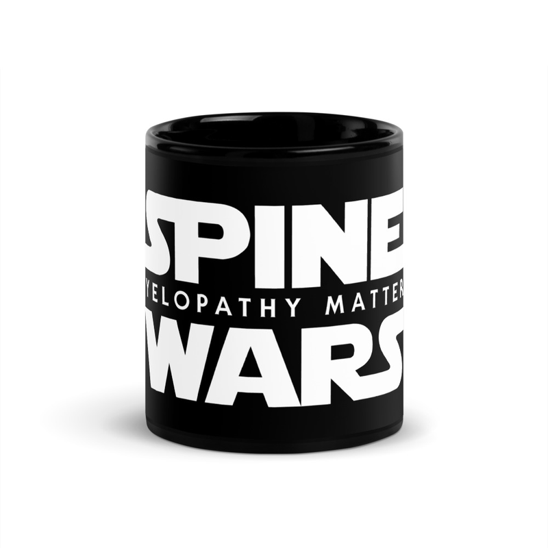 Spine Wars Black Glossy Mug