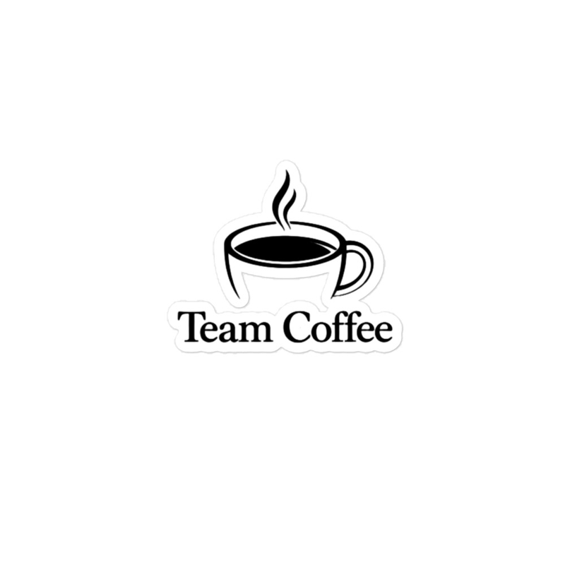 Bubble-free stickers Team Coffee