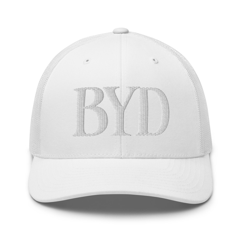 BYD Trucker — Black (Yupoong 6606)