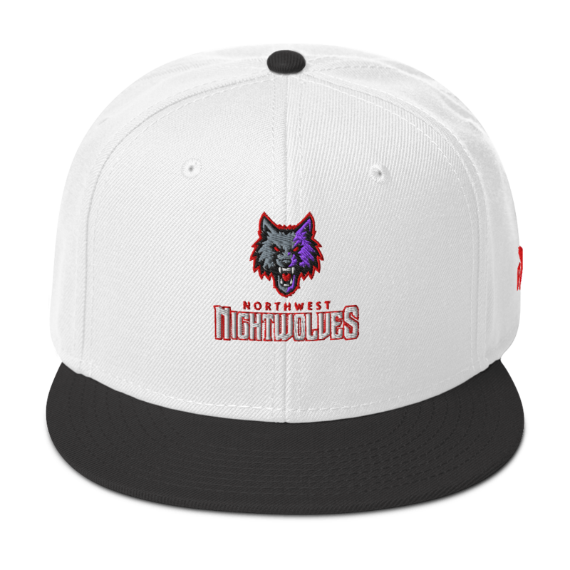 Northwest Nightwolves - Logo Snapback Hat – One size, Black / White / White