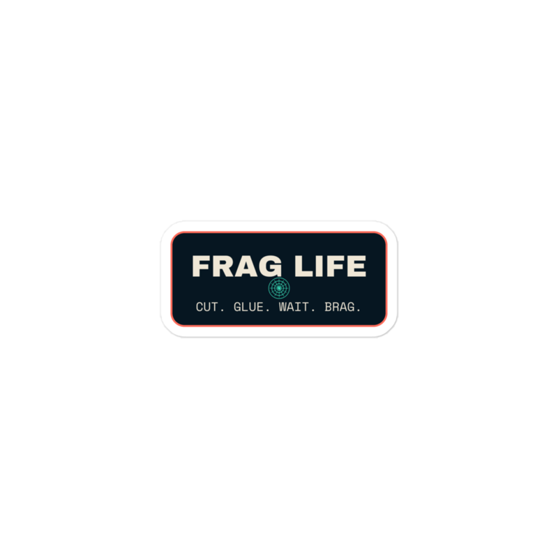 FRAG LIFE Sticker mockup