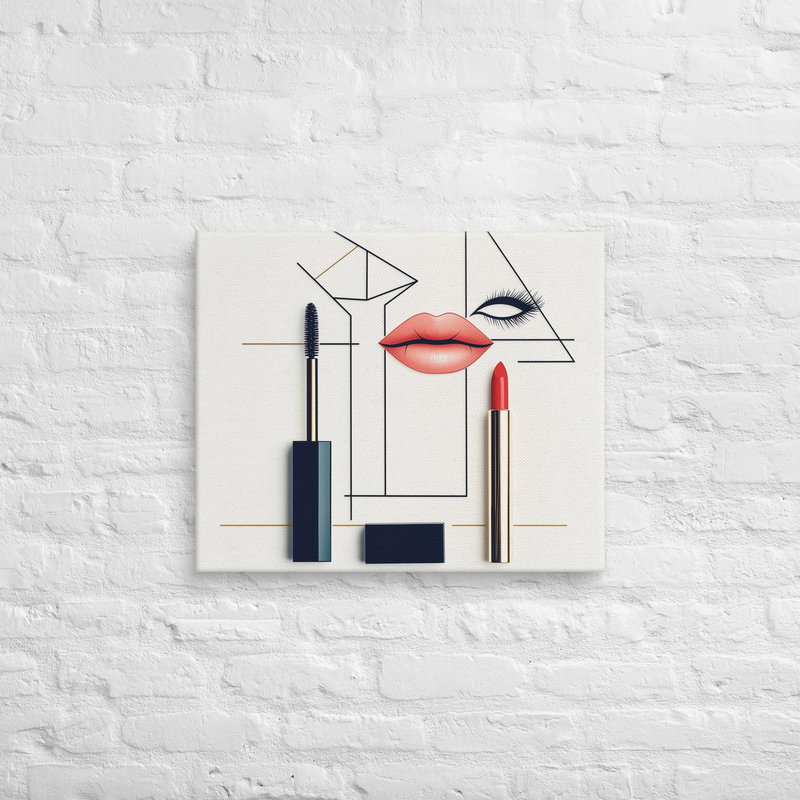 Simple Makeup Lover Art on Canvas