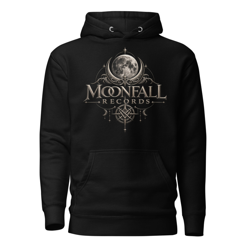 Moonfall Records -New Logo Hoodie | Crow Logo Hoodie Front & Back Print
