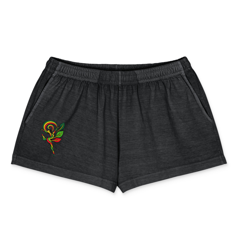 Women's garment-dyed shorts view 3