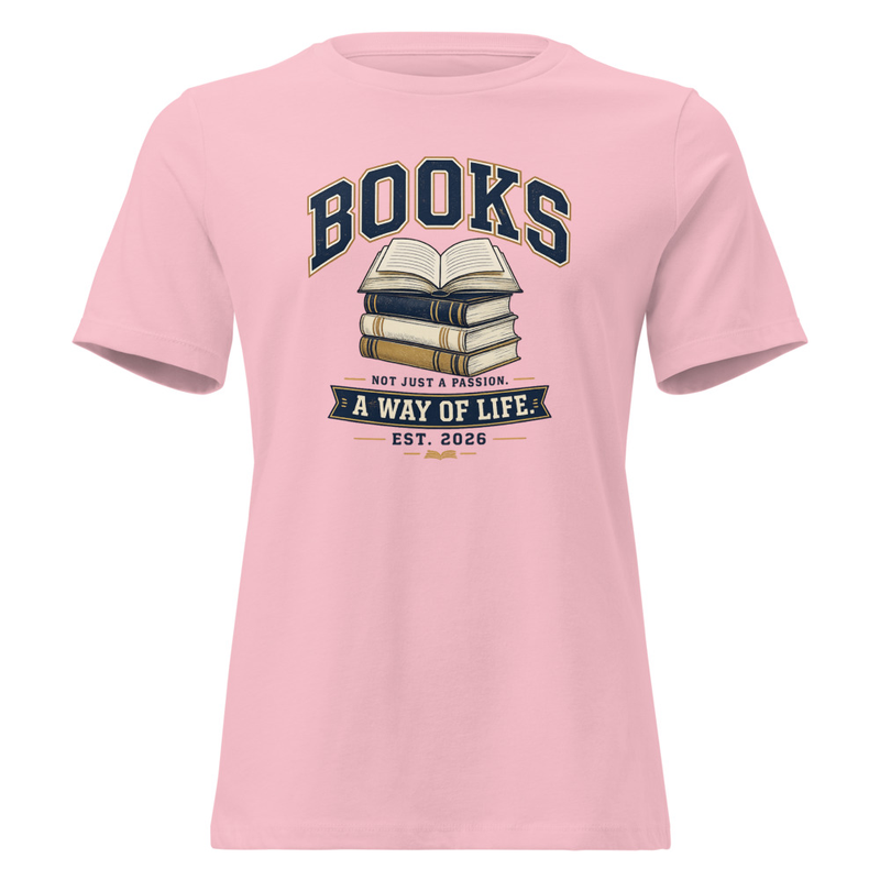 Book way of life Women's Relaxed T-Shirt – S, Pink