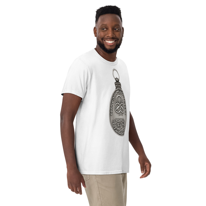 Unisex RTV-HC-0006 - Imperial Medal of Honour (Obverse) garment-dyed heavyweight t-shirt – S, White