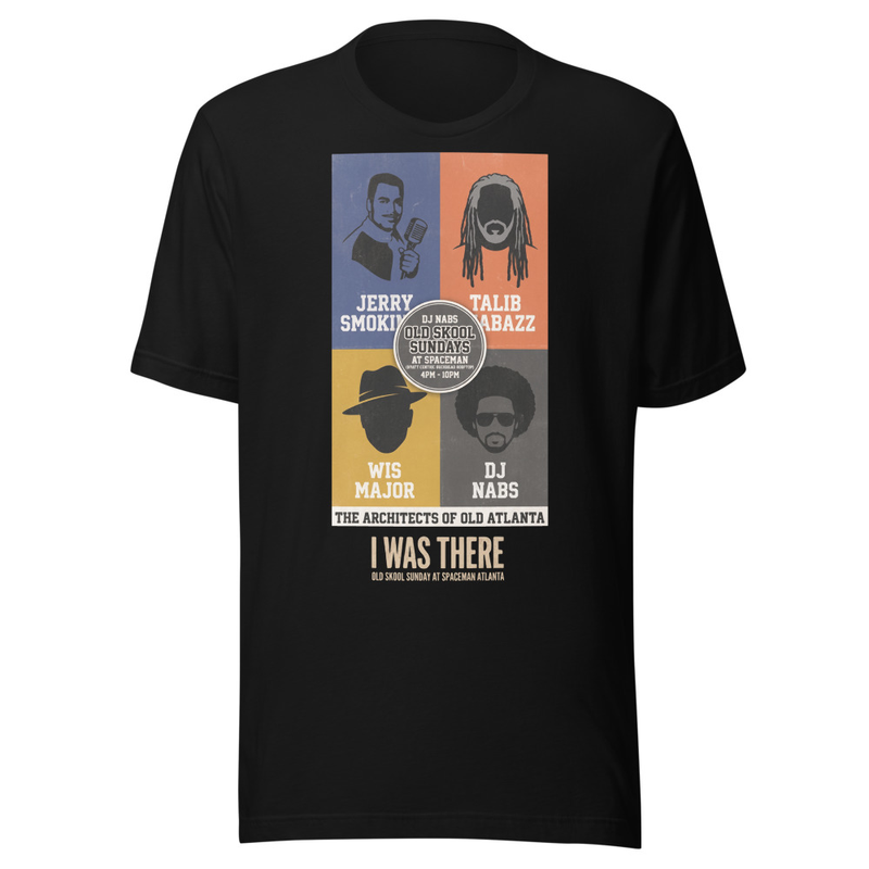"I Was There" Old Skool Sunday at Spaceman - Old Atlanta T-Shirt BLACK