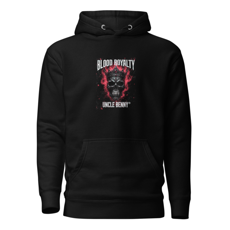 Uncle Benny ® Vampire Skull Crown Hoodie Neon Red EST. 2020