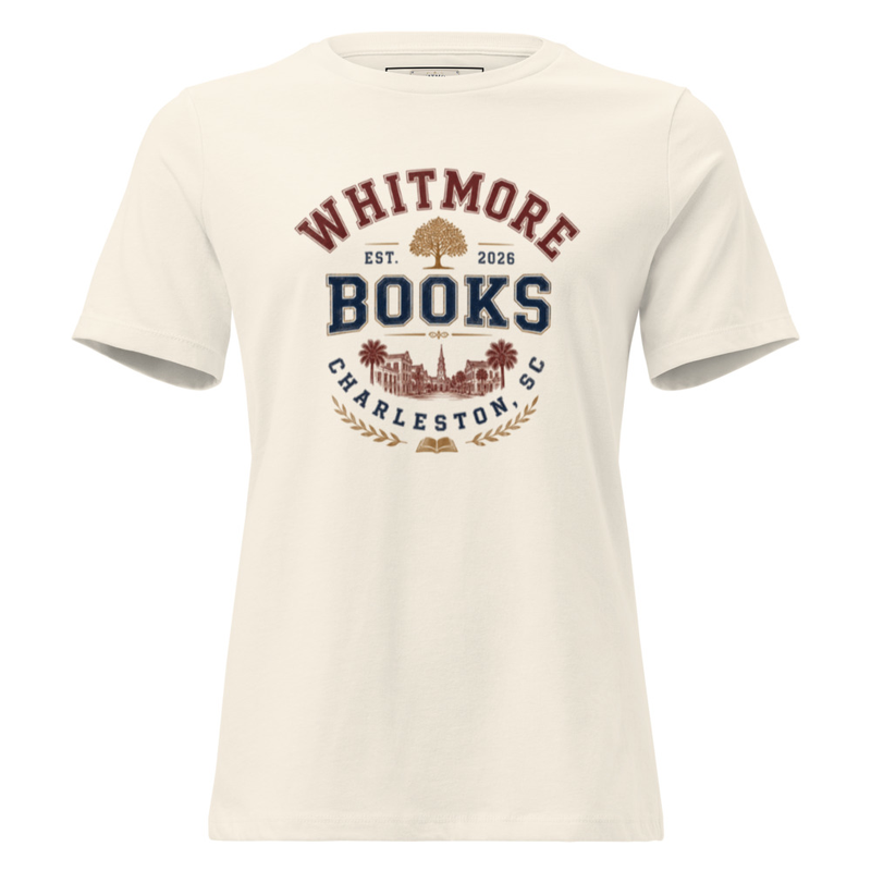Whitmore Books Women's Relaxed T-Shirt – S, Natural