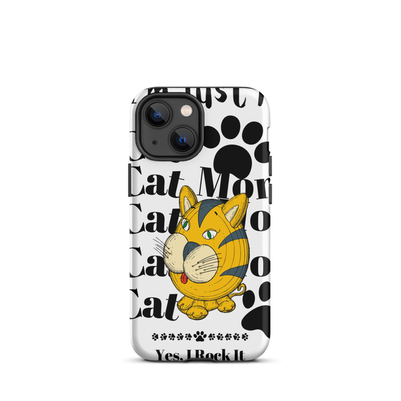 Tough Case for iPhone®: Just A Cat Mom – iPhone 13 mini, Matte