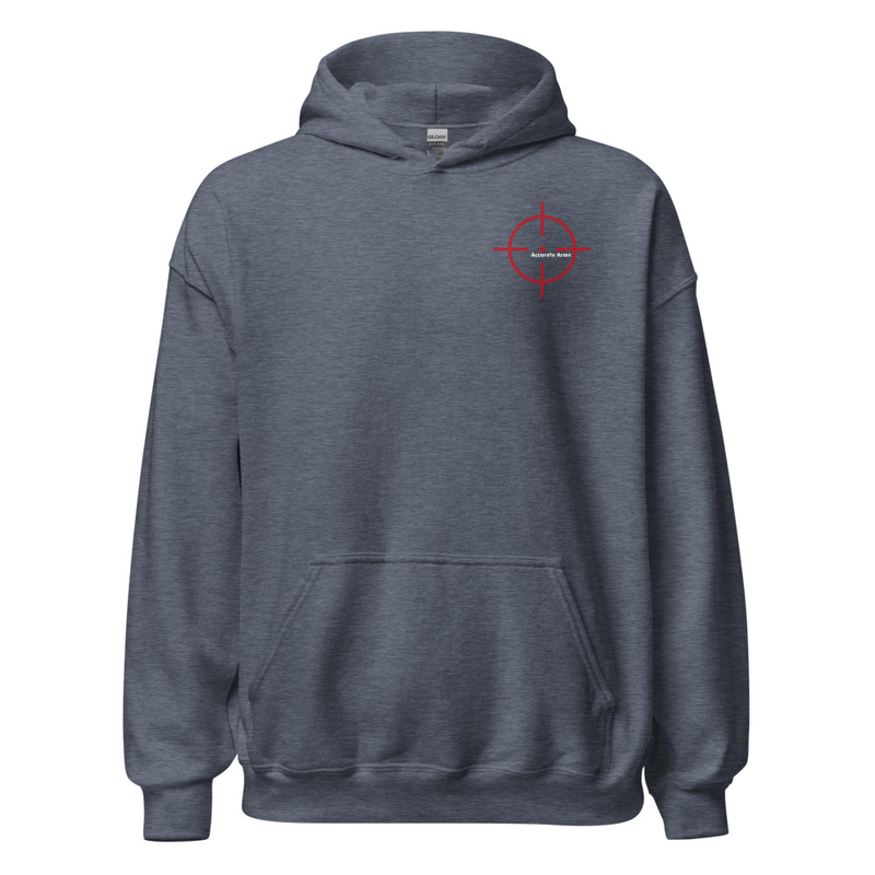 Accurate Arms Unisex Hoodie – S, Heather Sport Dark Navy