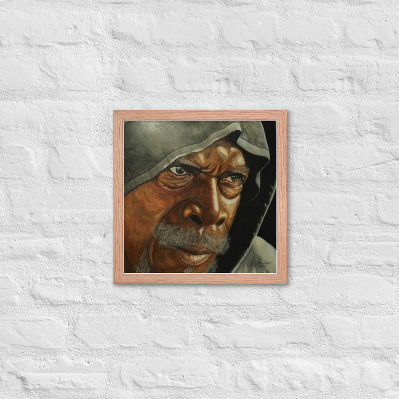 Intensity Framed Poster – 14″×14″, Red Oak
