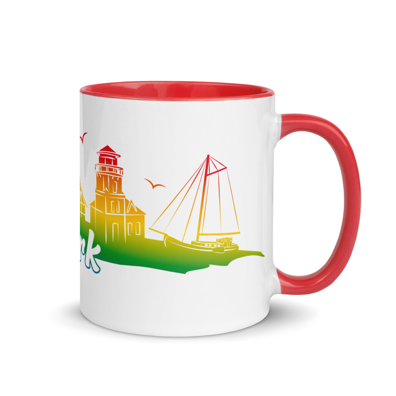 Tasse mit farbiger Innenseite Regenbogen