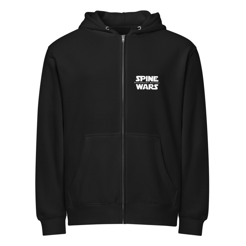 Spine Wars Front and Back White Print Hoodie
