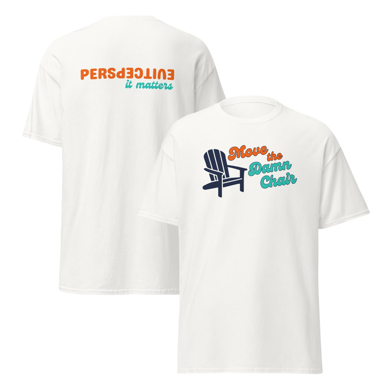 Unisex T-shirt - Chair Front #2, Perspective Back – Image 7
