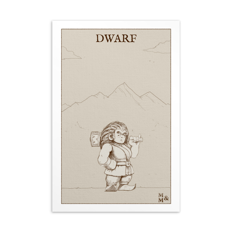Illustrated Card: Dwarf Female