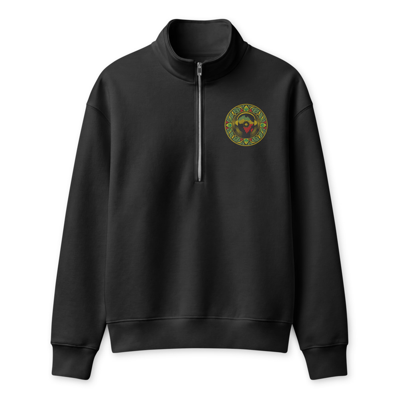 Unisex half-zip pullover view 3