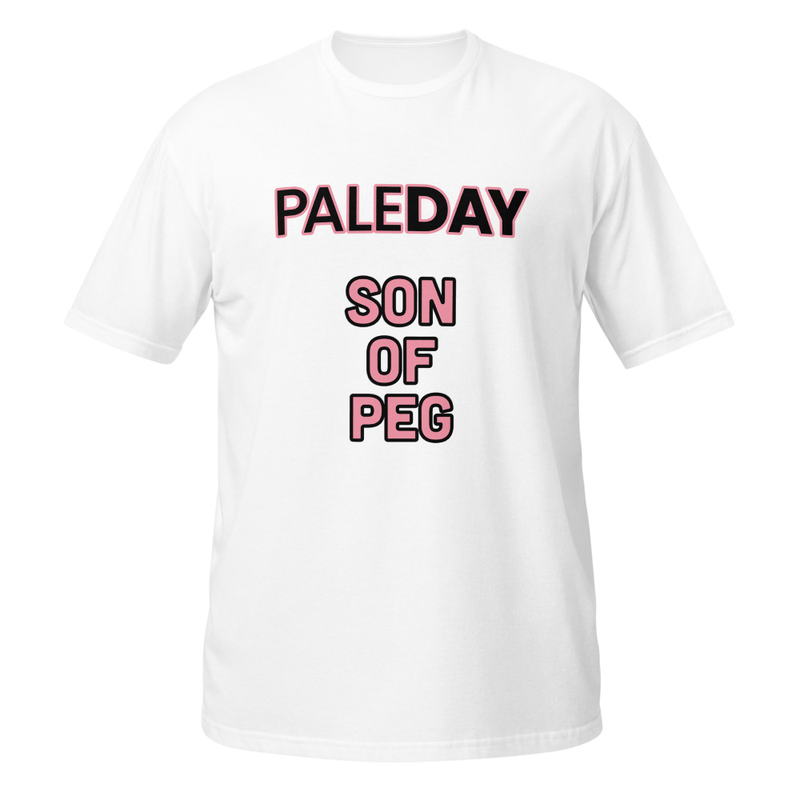 PaleDAY Son-of-Peg Unisex T-Shirt with pink/black logo